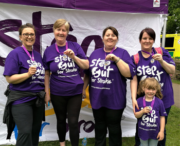 Care home staff joined hundreds of participants at Stewart Park in Middlesbrough for the Step Out For Stroke fundraiser.